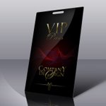 Simple and Elegant vip pass design with gold elements for web presentation